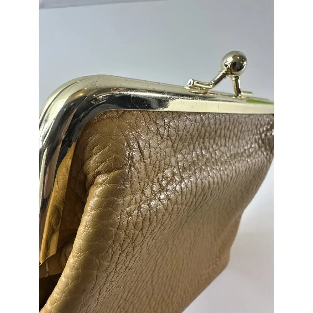 Dooney & Bourke Pebble Grain Leather Coin Purse Clutch Credit Card Slots Toffee - Picture 4 of 16